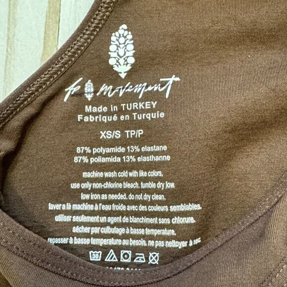 Free People Movement Every Single Time Bra Racerback Style Brown Size XS/S - Picture 5 of 8